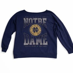 Hollister Navy Blue Off-the-Shoulder Sweater